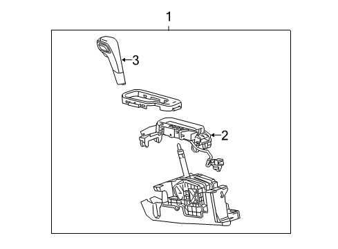 2011 Chevrolet Equinox Gear Shift Control - AT Gear Shift Assembly Diagram for 23460275