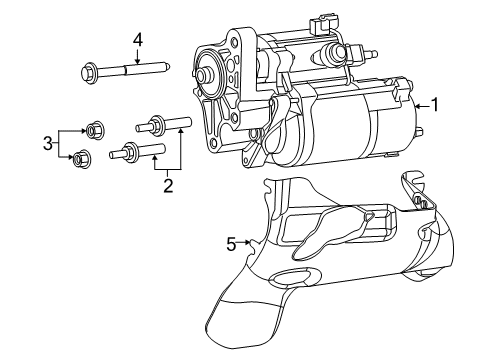 2020 Dodge Challenger Starter Starter-Engine Diagram for 5030076AD