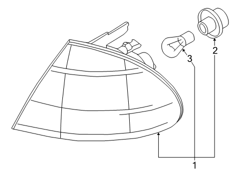 2003 BMW 330Ci Signal Lamps Front Right Turn Indicator Diagram for 63136919650