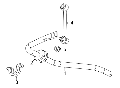 2006 Saab 9-7x Stabilizer Bar & Components - Rear Nut, Rear Seat Diagram for 11519879