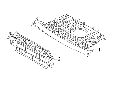 2020 Kia K900 Rear Body Panel Assy-Back Diagram for 69100J6000