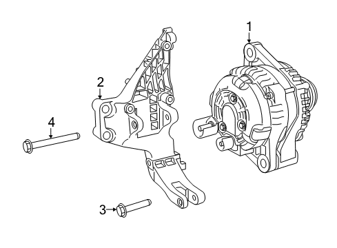 2017 Fiat 500X Alternator Generator-Engine Diagram for 68201178AB