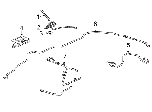 2013 Acura TSX Antenna & Radio Module Unit, Antenna Diagram for 39155-TL0-G01