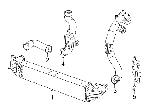 2016 Jeep Renegade Intercooler Cooler-Charge Air Diagram for 68256123AA