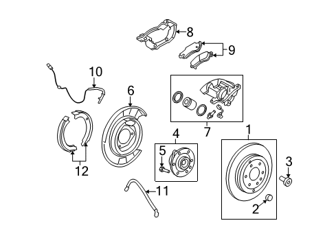 2016 Buick Enclave Brake Components Front Pads Diagram for 84273011