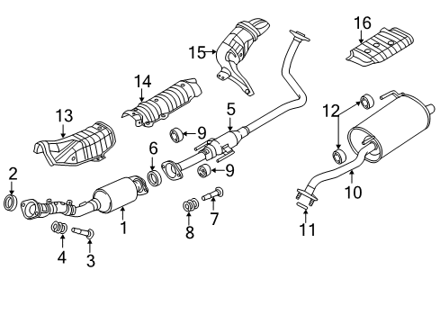 2015 Nissan Versa Note Exhaust Components INSULATOR - Heat, Rear Floor Diagram for 74762-1HL0C