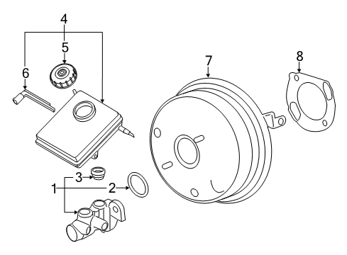 2014 BMW X3 Hydraulic System Power Brake Booster Diagram for 34336797469