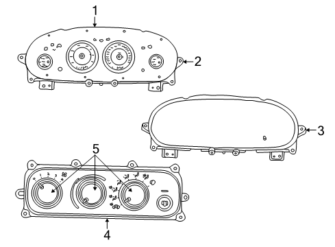 2004 Dodge Stratus Cluster & Switches Cluster-Instrument Panel Diagram for 4602468AB