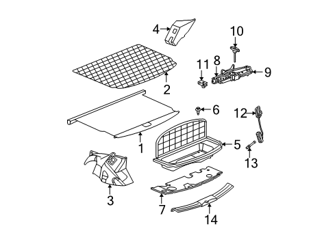 2008 Chrysler Pacifica Interior Trim - Rear Body Jack-Scissors Diagram for 4880456AA