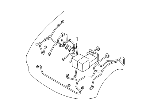 2009 Chevrolet Aveo5 Wiring Harness Engine Harness Diagram for 96650865