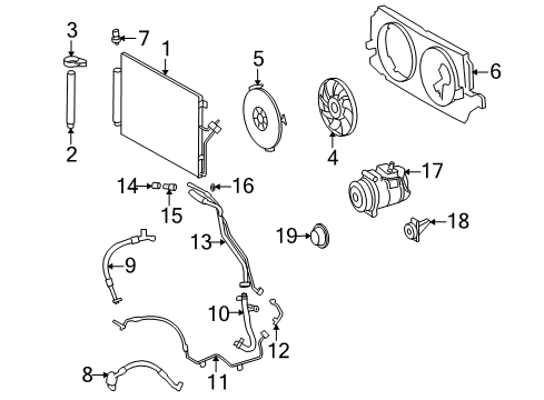 2008 Dodge Sprinter 3500 Air Conditioner SHROUD-Fan Diagram for 68013664AB