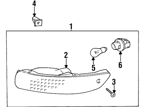 1995 Toyota Corolla Signal Lamps Signal Lamp Diagram for 81510-12720