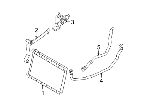 2007 BMW 335i Heater Core & Control Valve Hose For Engine Inlet And Heater Radiator Diagram for 64216983858