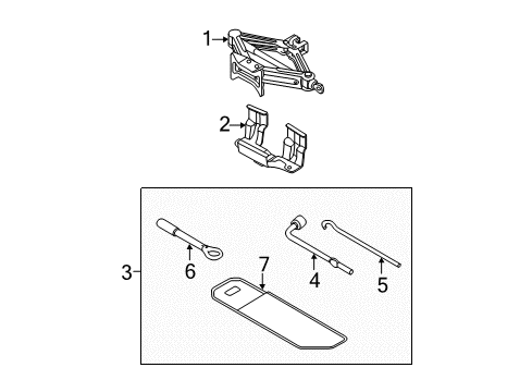 2012 Kia Sorento Jack & Components Tool Set-OVM Diagram for 091301U200