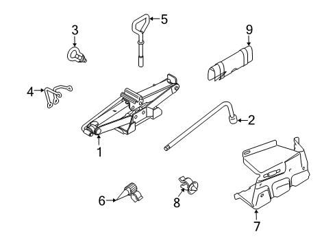 2013 Ford Transit Connect Jack & Components Hook Diagram for 5T1Z-17A954-A