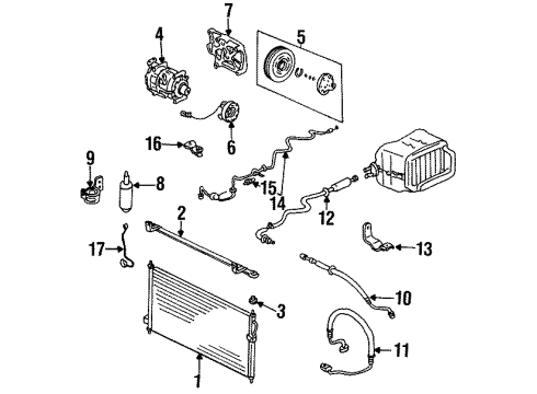 1994 Honda Accord Switches & Sensors Pipe, Suction Diagram for 80321-SV4-A91