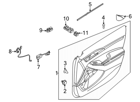2021 Kia Seltos Mirrors Lamp Assembly-Front Door Diagram for 92940Q5010