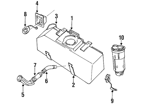 1994 Dodge Dakota Senders Module Pk-Pkg - Pump & Level Unit (Se Diagram for 4762407