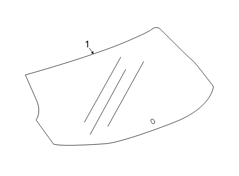 2020 Buick Regal TourX Lift Gate - Glass & Hardware Lift Gate Glass Diagram for 39186250