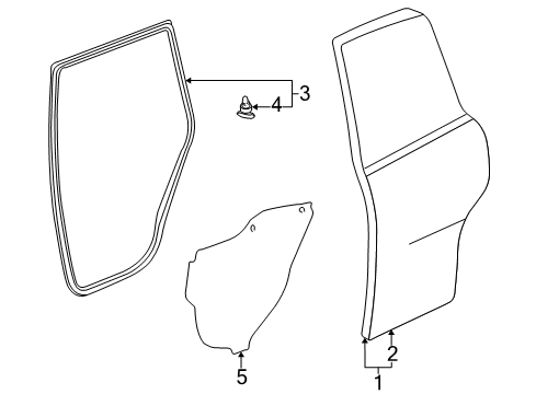 1996 Toyota RAV4 Rear Door Door Assembly Diagram for 67003-42020