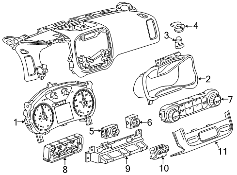 2018 GMC Canyon Switches Cluster Diagram for 84474088