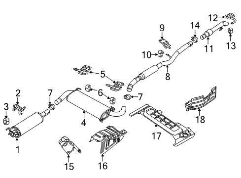 2019 Ram ProMaster 2500 Exhaust Components Bracket-Exhaust Hanger Diagram for 68217730AA