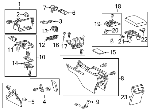 2013 Toyota Camry Heated Seats Center Console Diagram for 58910-06091-B1