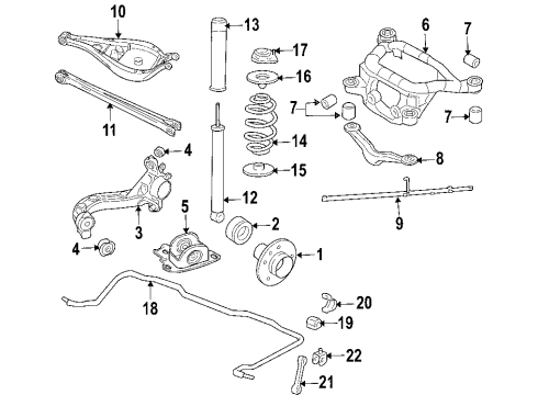 2006 BMW Z4 Rear Suspension Components, Ride Control, Stabilizer Bar Stabilizer, Rear Diagram for 33552282681