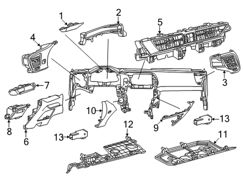 2022 Lexus NX450h+ Cluster & Switches, Instrument Panel LAMP ASSY, INTERIOR Diagram for 81080-78010