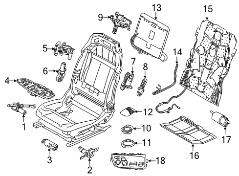 2018 BMW 750i Power Seats Seat Adjustment Switch, Right Diagram for 61316834256