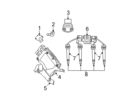 2004 Chrysler Sebring Ignition System Powertrain Control Module Diagram for R4896801AF