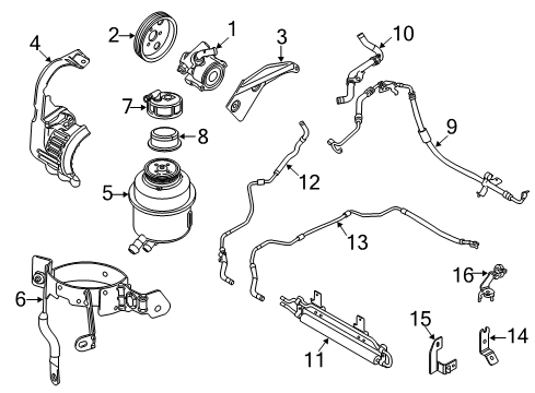 2018 Ram ProMaster City P/S Pump & Hoses, Steering Gear & Linkage Reservoir-Power Steering Fluid Diagram for 68275701AA