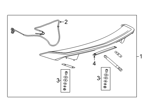 2013 Chevrolet Camaro Rear Spoiler Spoiler Diagram for 20979729