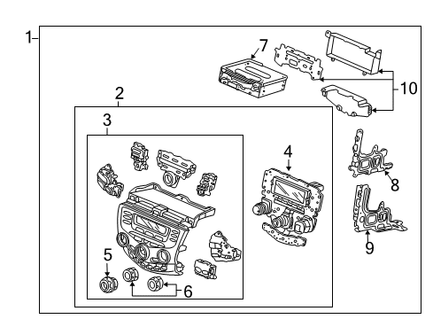 2007 Honda Accord Instrument Panel Components Panel Assy. *NH482L* (UA BLACK METALLIC) Diagram for 39179-SDA-A51ZA