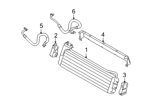 2006 BMW M5 Oil Cooler Air Duct, Oil Cooler Diagram for 17212282824