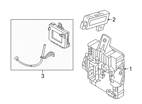 2015 Hyundai Sonata Fuse & Relay Brake Control Module And Receiver Unit Assembly Diagram for 95400-C2100