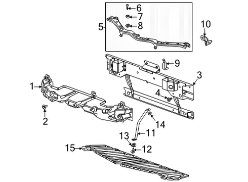 2022 Chevrolet Corvette Bumper & Components - Front Inner Brace Diagram for 84100609