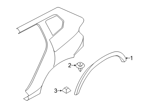 2016 BMW X4 Exterior Trim - Quarter Panel Expanding Rivet, White Diagram for 07147391323