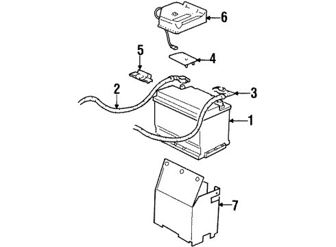 1998 Cadillac Catera Battery Block, Power Distributor-Fuse Diagram for 90494449