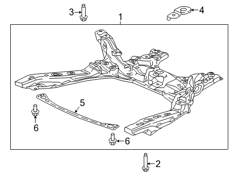 2017 Honda CR-V Suspension Mounting - Front BOLT, FLANGE (10X18) Diagram for 90173-SMG-E00