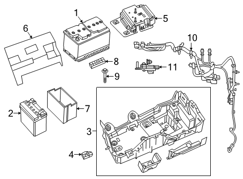 2022 Jeep Gladiator Battery Sensor-Battery Diagram for 68289207AC