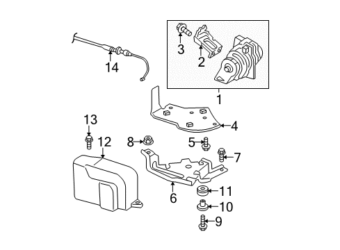 2006 Honda CR-V Fuel Supply Stay, Throttle Wire Diagram for 37972-RCA-A01