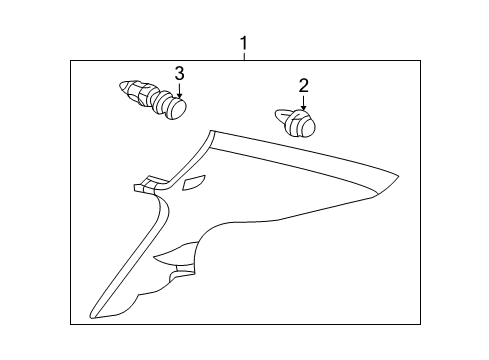 2014 Acura TL Interior Trim - Quarter Panels Garnish Assembly, Left Rear Pillar (Premium Ivory) Diagram for 84181-TK4-A02ZB