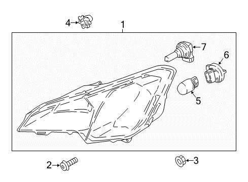 2021 Ford EcoSport Bulbs Park Lamp Nut Diagram for -W718710-S300