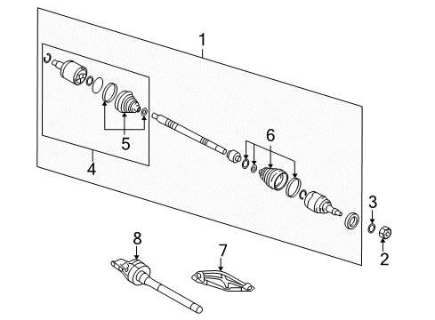 2012 Hyundai Tucson Drive Axles - Front Joint Kit-Front Axle Differential Side RH Diagram for 49597-2S200