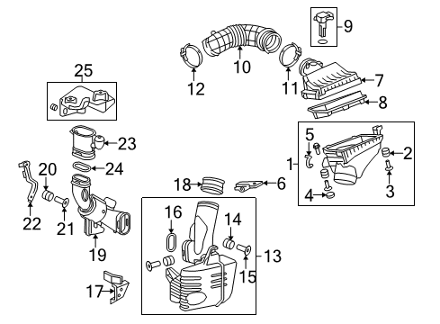 2013 Acura TSX Filters Stay A, Air In. Diagram for 17256-RL5-A00