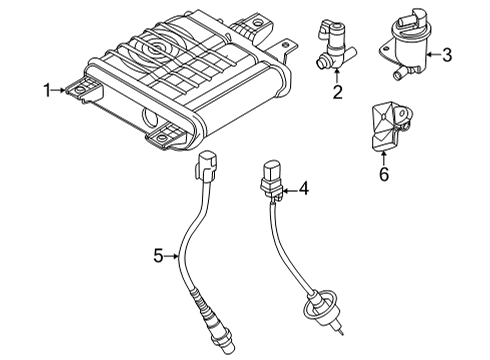 2022 Hyundai Santa Cruz Emission Components CANISTER ASSY Diagram for 31420-K5000