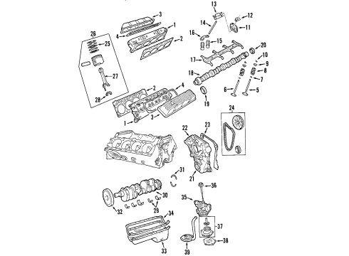 1999 Dodge Durango Engine Parts, Mounts, Cylinder Head & Valves, Camshaft & Timing, Oil Pan, Oil Pump, Crankshaft & Bearings, Pistons, Rings & Bearings Piston-D-Size Diagram for 4778875AC