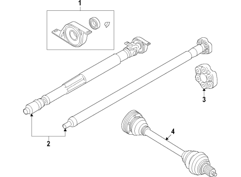 2021 Mini Cooper Countryman Rear Axle, Differential, Drive Axles, Propeller Shaft UNIVERSAL JOINT Diagram for 26118689360