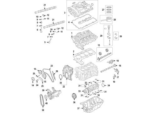 2021 BMW 330e xDrive Engine Parts, Mounts, Cylinder Head & Valves, Camshaft & Timing, Variable Valve Timing, Oil Pan, Oil Pump, Balance Shafts, Crankshaft & Bearings, Pistons, Rings & Bearings ENGINE MOUNT, RIGHT Diagram for 22117581624